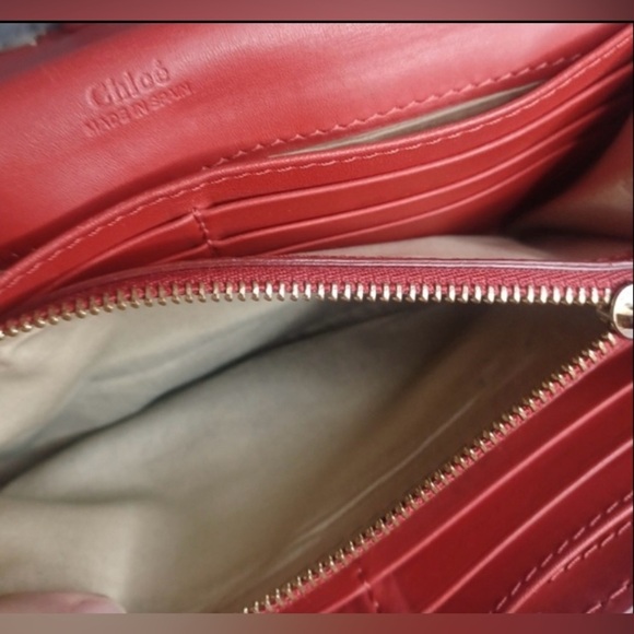 FINAL PRICE Chloé Marcie Continental Long wallet in soft red leather. - Picture 12 of 16